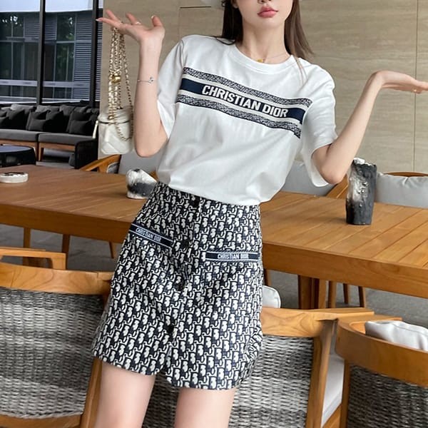 超希少!ディオール コットンジャージー Tシャツ 偽物 上下セット des61415
