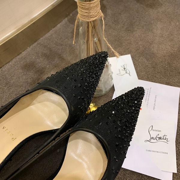 激安価格!クリスチャンルブタン Follies Strass 偽物 100 パンプス Rum56746