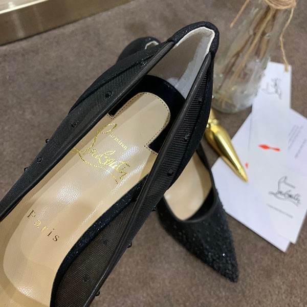 激安価格!クリスチャンルブタン Follies Strass 偽物 100 パンプス Rum56746