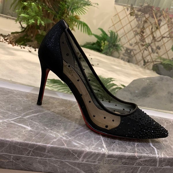 激安価格!クリスチャンルブタン Follies Strass 偽物 100 パンプス Rum56746