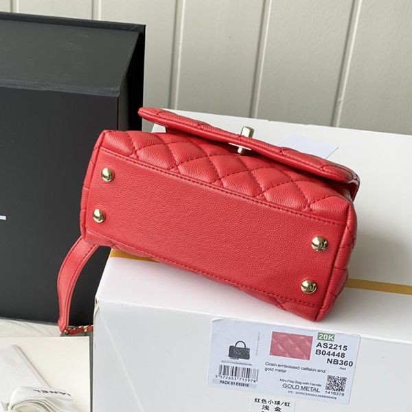 ☆超人気☆シャネル トップハンドル フラップ バッグ 偽物ミニ☆ AS2215