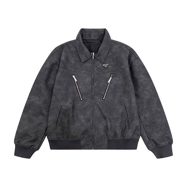 プラダ トライアングルロゴ付 レザージャケット コピー put68325