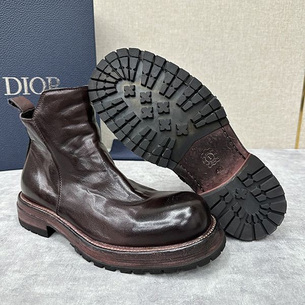 ギフトに最適♪ディオール ハイトップ レザーブーツ 偽物 dex89570
