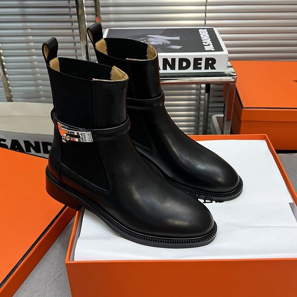 お洒落に♪【エルメス】アンクルブーツN級品《ヴェオ》ケリーバックル