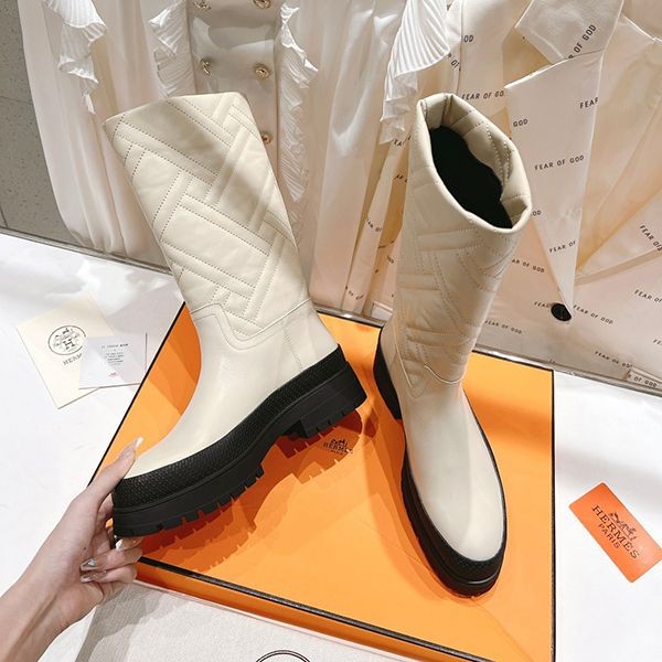 絶対欲しい!可愛い♡エルメス 厚底 ショートブーツ 偽物 err20028