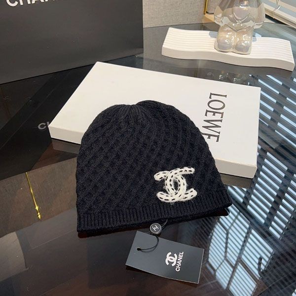 シャネルニット帽 コピー ロゴ シンプル shl41757
