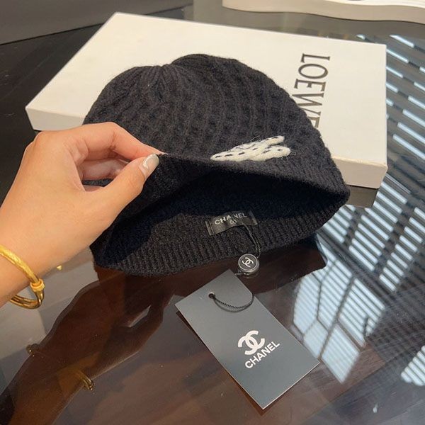 シャネルニット帽 コピー ロゴ シンプル shl41757