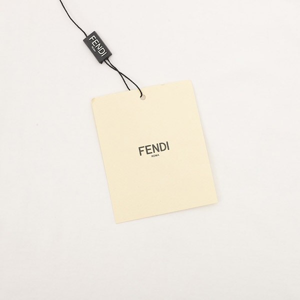 大人気!フェンディ コピー メンズ ロゴ刺繍 コットン 半袖 Tシャツ ホワイト feq54158
