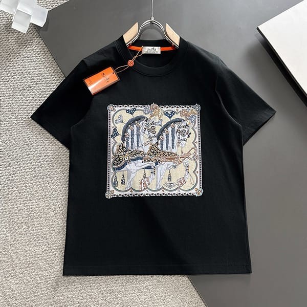 確保済みエルメス カプセルスポーツ カットソーTシャツ パチモン 2色 erh21620