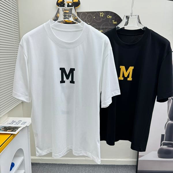 モンクレール n級品 ロゴ コットン クルーネック Tシャツ 2色 moe09582