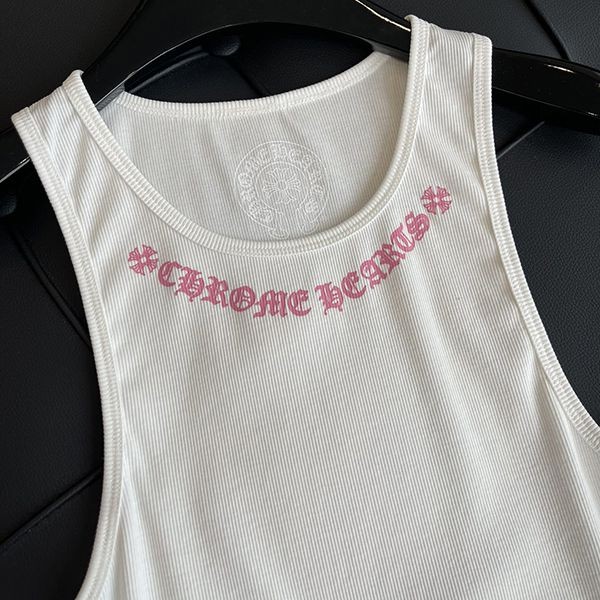 【クロムハーツ】リブクロス スクロール コピーTank Top キャミソール Kuj39327