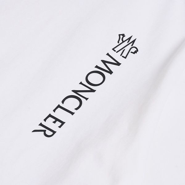 お洒落に♪モンクレール パロディ コットン 半袖 Tシャツ ホワイト mom02543