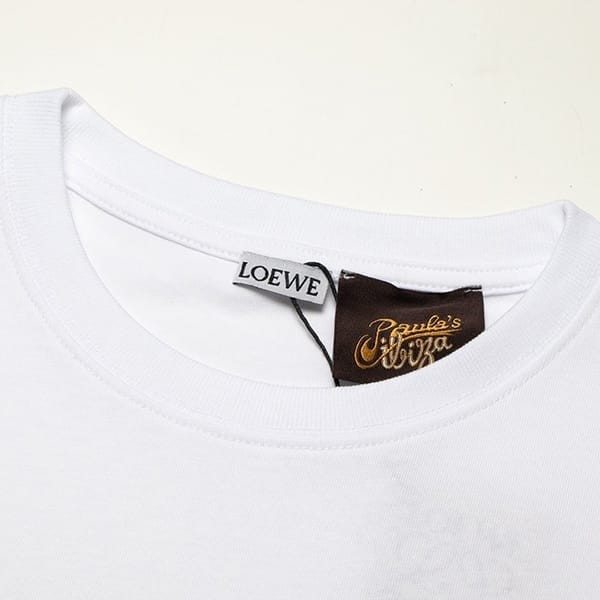 可愛いロエベ フェイク Paulas Ibiza コットンジャージー Tシャツ lox24006