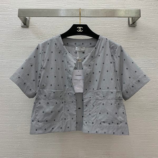 シャネル 偽物 ブラウス シャツ コットン shp44101