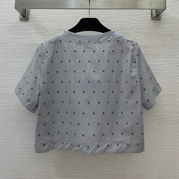 シャネル 偽物 ブラウス シャツ コットン shp44101