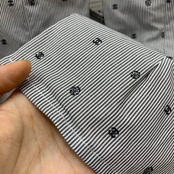 定番シャネル n級品 ドット ストライプ ホルターネック リボン ロゴ sha07975