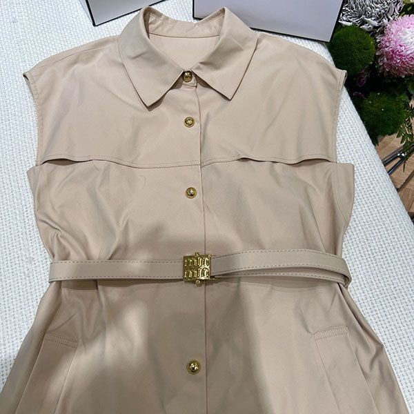 ブティック♪ MIUMIU コットンギャバジン n級品 ショートドレス myf70427