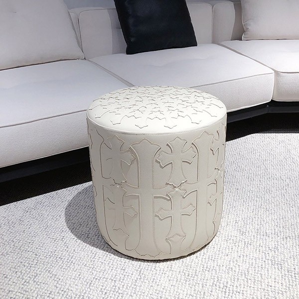 クロムハーツ コピー STOOL ブラックレザー クロスパッチ 3色 Kuy40667