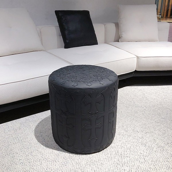 クロムハーツ コピー STOOL ブラックレザー クロスパッチ 3色 Kuy40667