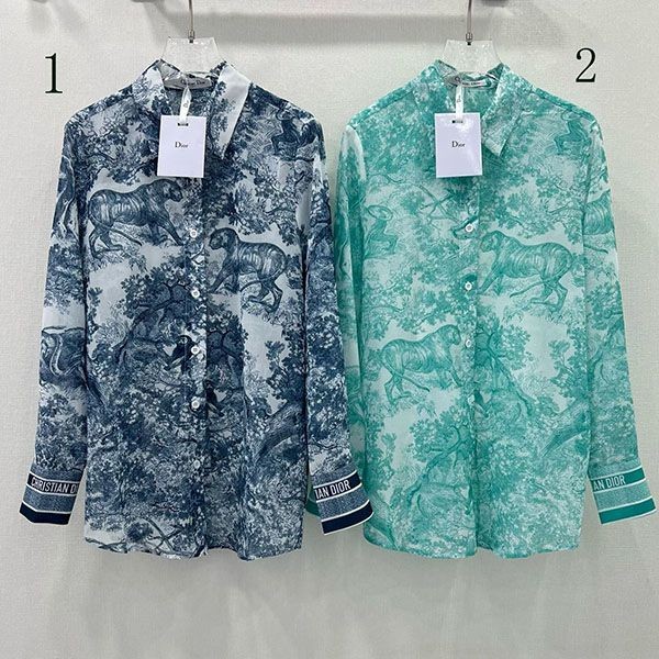 ディオール Toile de Jouy モチーフ ロングブラウス deo81962