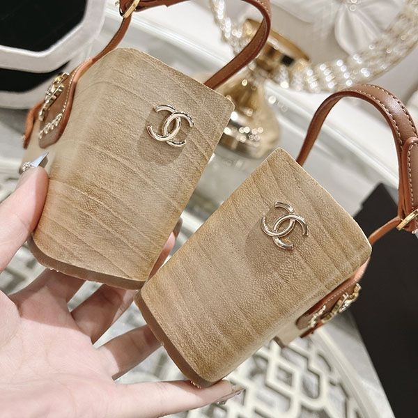 n級 おすすめ シャネル サボ 厚底 偽物 サンダル 24C shu88947