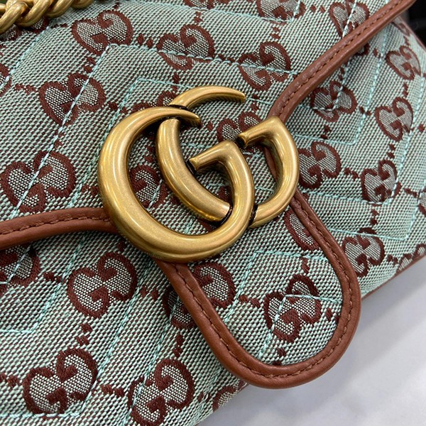 グッチ GGスーパーミニショルダーバッグ 偽物 Pale Blue Brown 783141