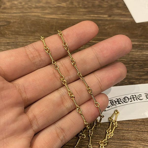 【大特価】クロムハーツ Twist Chain 22K 偽物 Gold 20inch Kuq42192