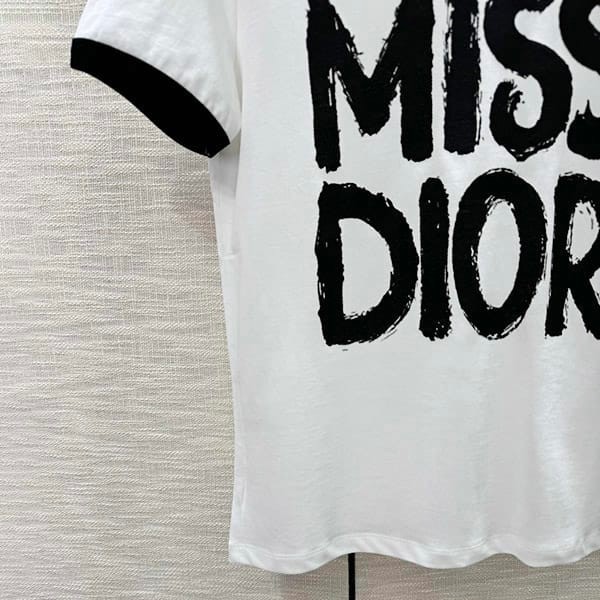 送料無料ミス ディオール コピー グラフィティ コットン リネン ジャージー Tシャツ 3色 det91675