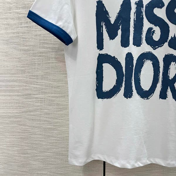 送料無料ミス ディオール コピー グラフィティ コットン リネン ジャージー Tシャツ 3色 det91675