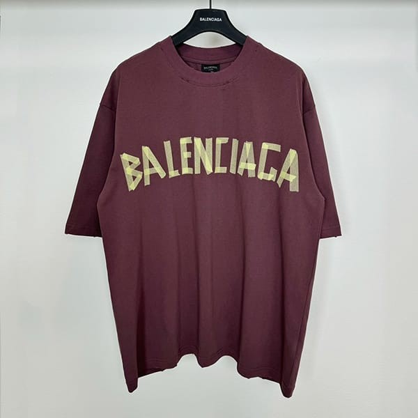 バレンシアガ n級品 TAPE TYPEロゴ 半袖 Tシャツ baz63564