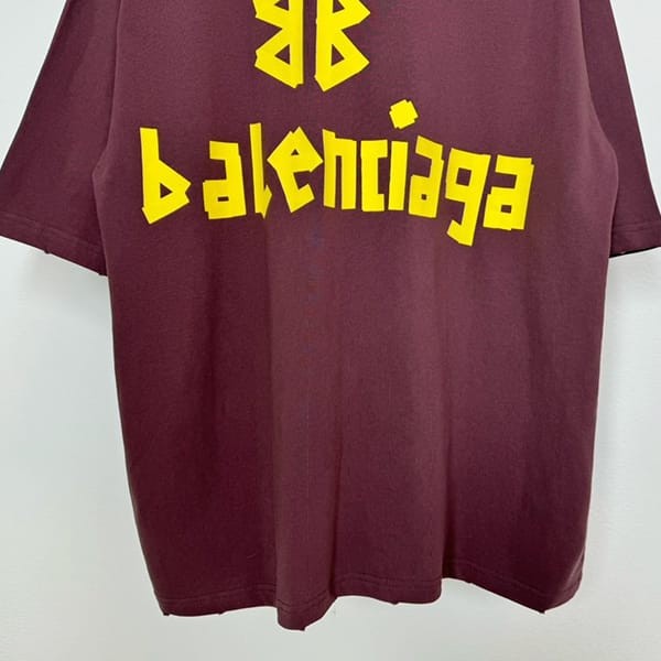 バレンシアガ n級品 TAPE TYPEロゴ 半袖 Tシャツ baz63564