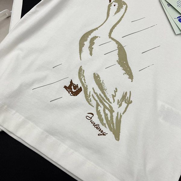 お洒落 バーバリー ボクシー スワン コットンTシャツ Baj65058