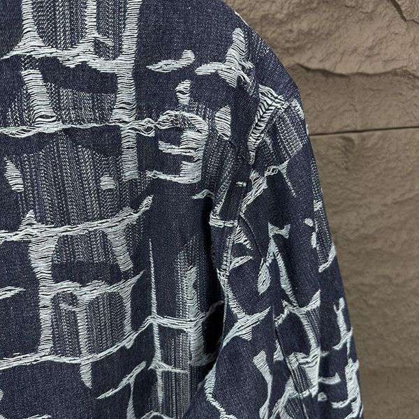 SS24 ★フェンディ「FF」デニムオーバーシャツ 偽物 FW1292AR9NF0UV2
