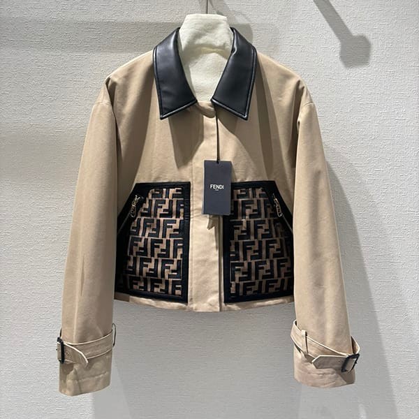 ギフトに最適フェンディ ブルゾン ベージュウール ジャケット コピー feg97235