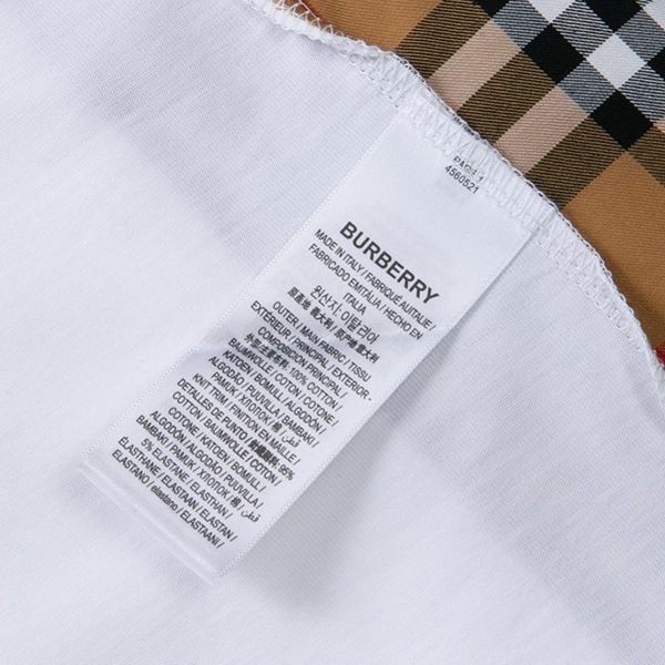 目を惹く逸品!バーバリー★ヴィンテージチェックディテール Tシャツ 偽物 Baz76952