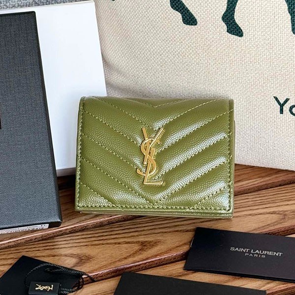 注目☆サンローラン YSLロゴ モノグラム 二つ折り財布 偽物 San83861