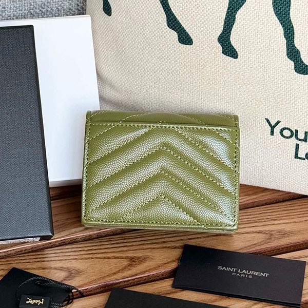 Saint Laurent 二つ折り財布 新品未使用　サンローラン　新品 注目☆サンローラン YSLロゴ モノグラム 二つ折り財布 偽物 San83861