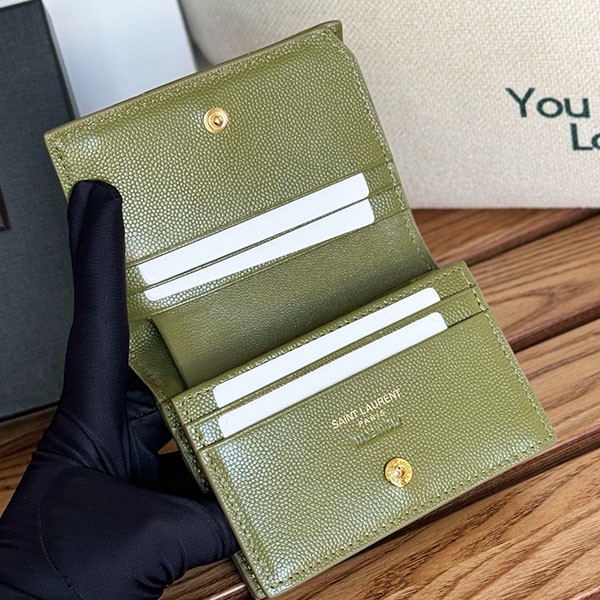 Saint Laurent 二つ折り財布 新品未使用　サンローラン　新品 注目☆サンローラン YSLロゴ モノグラム 二つ折り財布 偽物 San83861