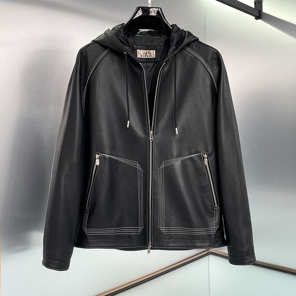 エルメス フーデッドジャケット コピーラムレザー erd01062