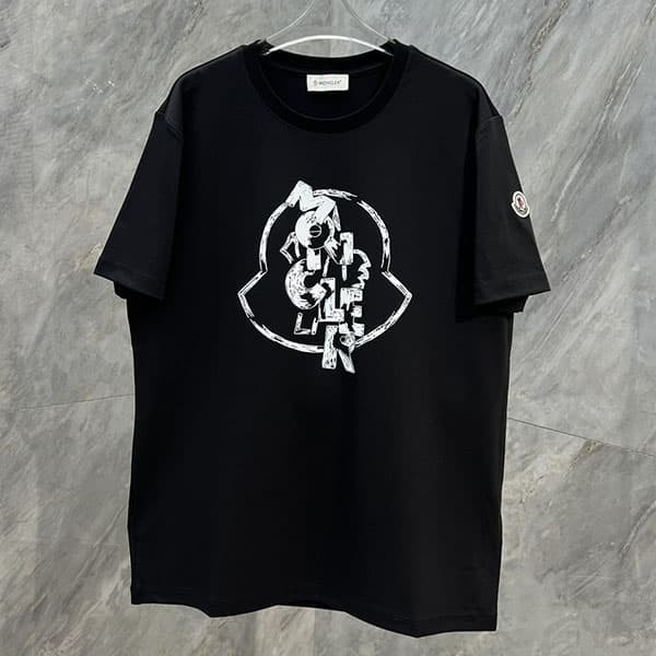 モンクレール ロゴ プリント パロディ クルーネック T シャツ mob99946