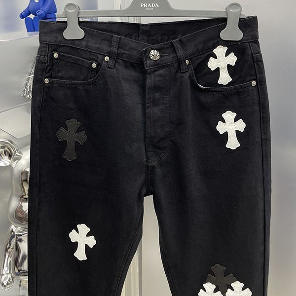 クロムハーツ クロスパッチ N級品 ウォッシュドデニムパンツ Kuu93785