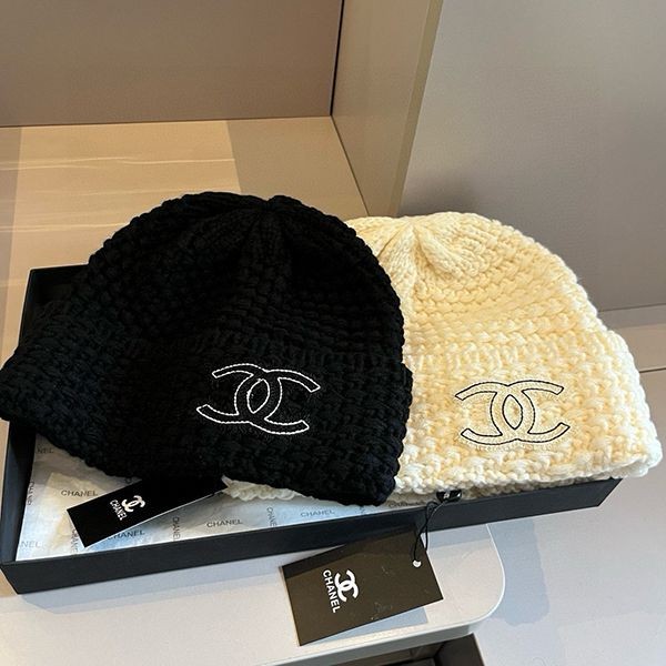 絶対欲しい!《大きなロゴがかわいい♪》シャネル ニットキャップ 激安 shx20478