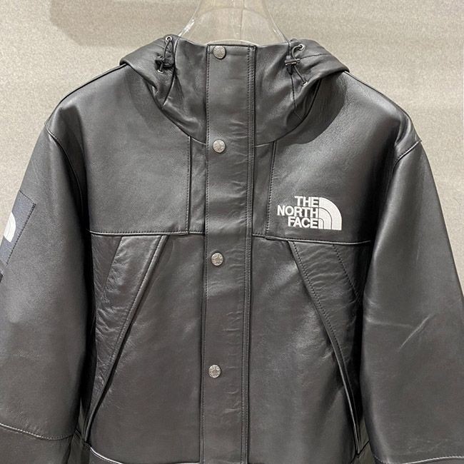 使い勝手良し シュプリーム ノースフェイス コラボ n級品 レザーマウンテンパーカー Shm49115