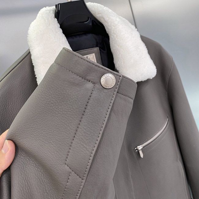 激安価格!エルメス クロップド ジャケット 偽物 ディアスキン eri90917