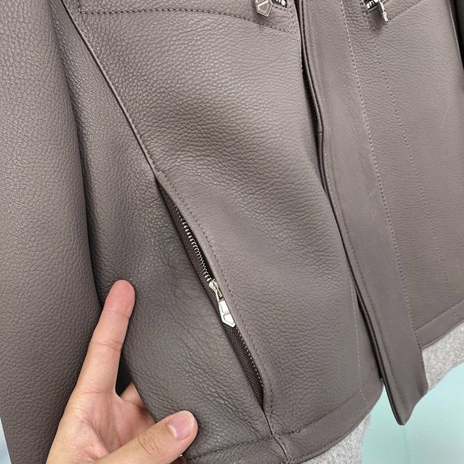 激安価格!エルメス クロップド ジャケット 偽物 ディアスキン eri90917