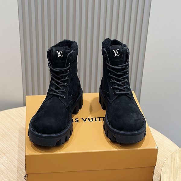 ルイヴィトン LV チェッカーライン アンクルブーツ 偽物 1ADEYI
