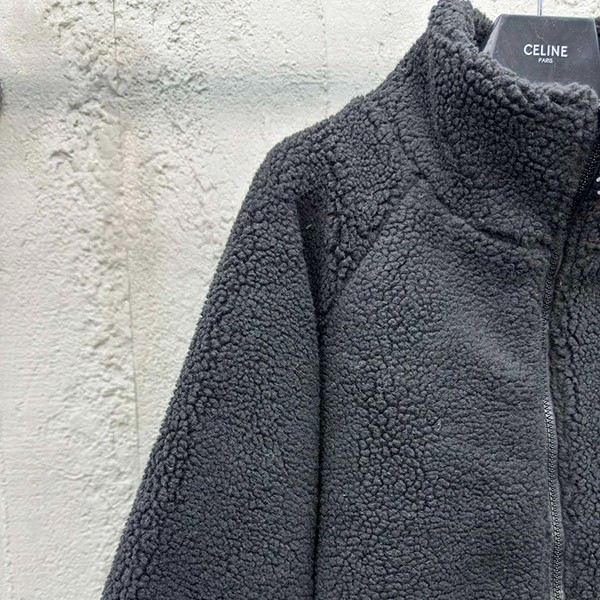 人気スタイル◎セリーヌ フリースジャケット ブラック 38AW