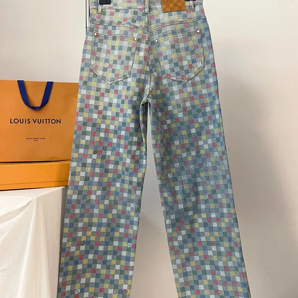 セレブ多数愛用 ルイヴィトン デニムパンツ ダミエ n級品 vuf67699