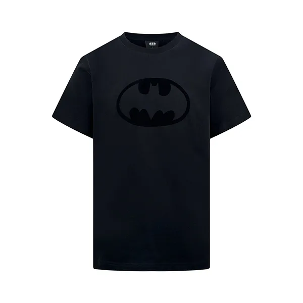 モンクレール Batmanコレクション 偽物 ブラック フロック ロゴ Tシャツ mof53421