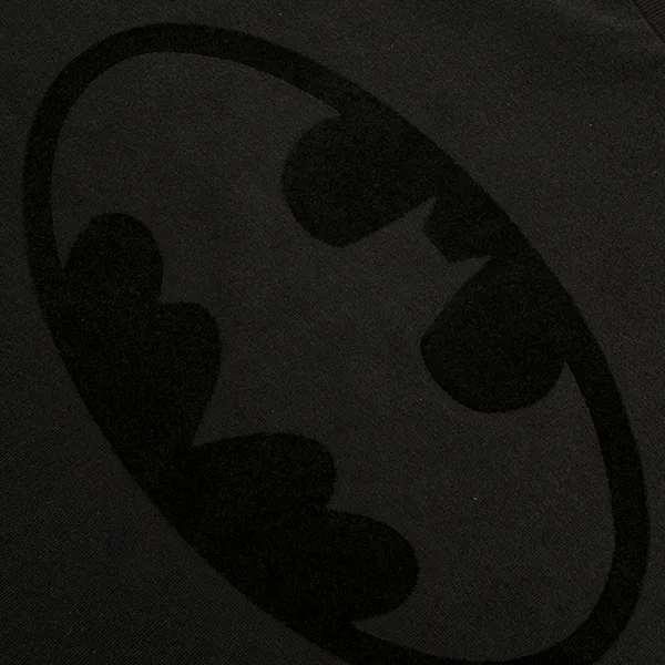 モンクレール Batmanコレクション 偽物 ブラック フロック ロゴ Tシャツ mof53421